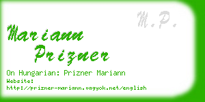 mariann prizner business card